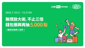 LINE Pay Money振興三倍券，抽LINE POINTS 5000點