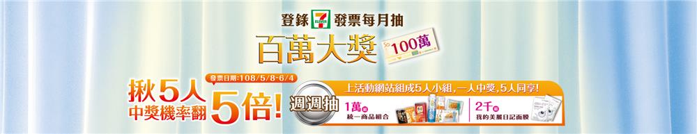 7-11登錄發票抽百萬大獎