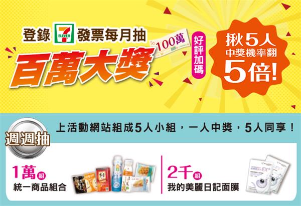 7-11登錄發票月月抽百萬大獎，加碼抽洛杉磯雙人來回機票