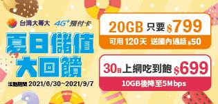 台哥大萊爾富夏日儲值大回饋贈萊爾富購物金