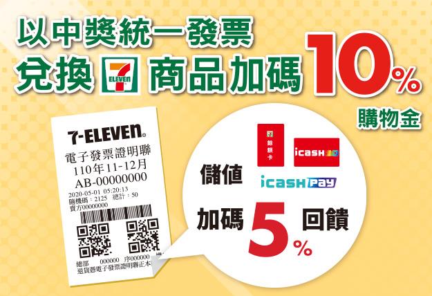 7-11統一發票中獎獎金加碼