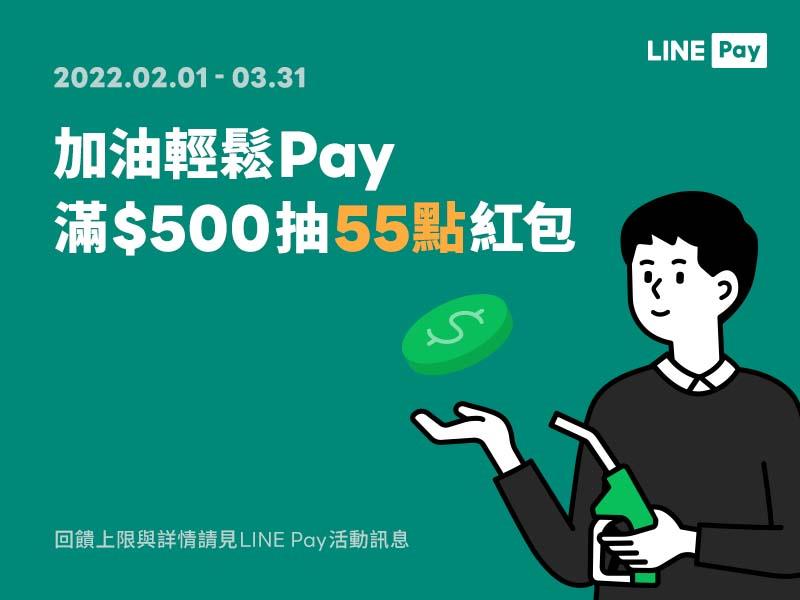 LINE Pay加油付款滿額抽享紅包