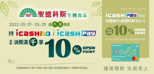 icash聖德科斯週六日享OPEN POINT回饋