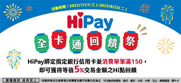 萊爾富HiPay全卡通回饋祭