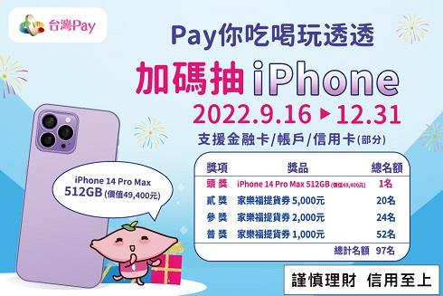 台灣Pay你吃喝玩透透加碼抽iPhone