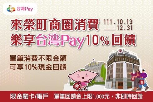 來榮町商圈消費樂享台灣Pay現金回饋