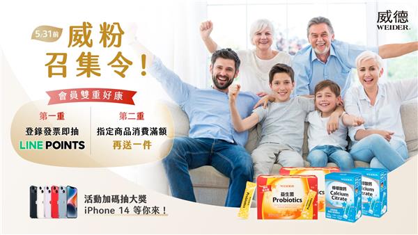 威德威粉召集令登錄發票抽iPhone14