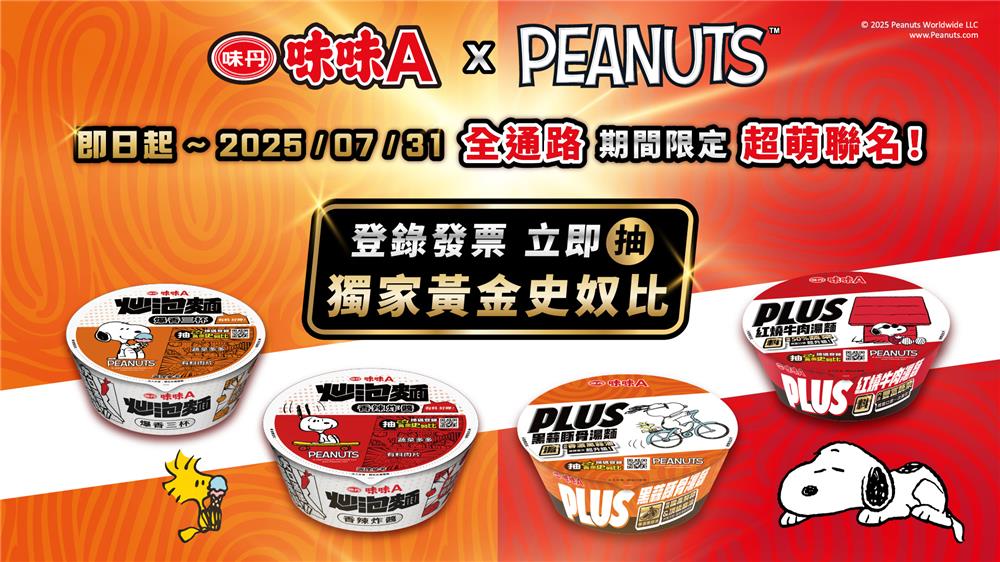 味味A抽獎SNOOPY超萌聯名抽史奴比黃金金幣
