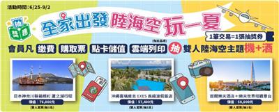 全家抽獎陸海空玩一夏抽日本、沖繩、韓國雙人之旅