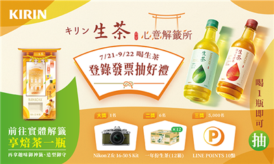 KIRIN生茶抽獎心意解籤所抽Nikon限量款相機