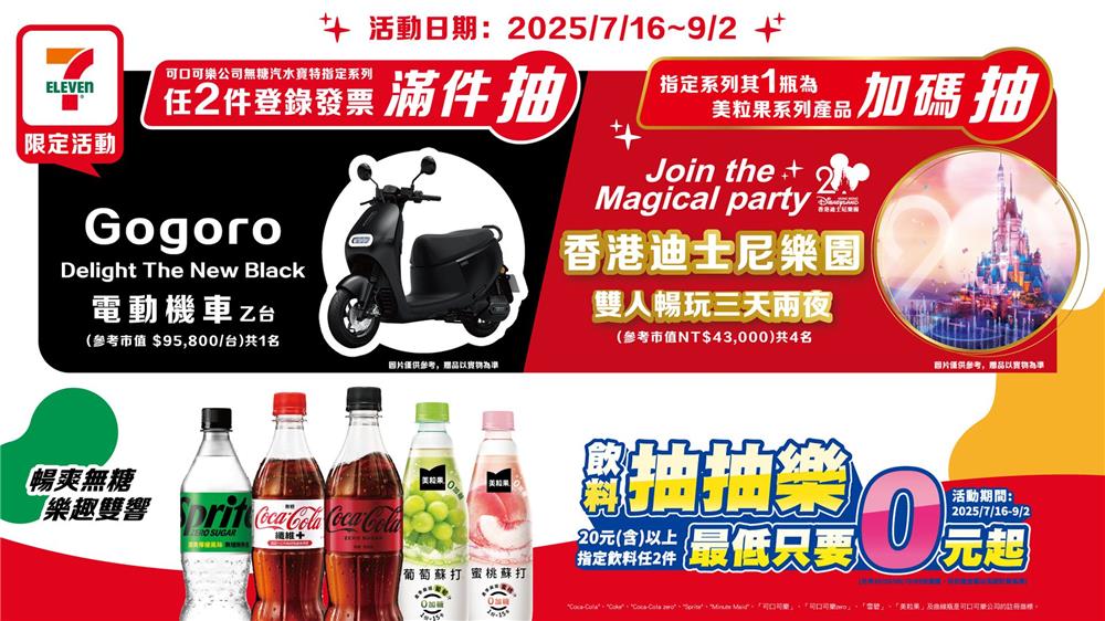 可口可樂抽獎7-11限定無糖汽水寶特瓶抽Gogoro