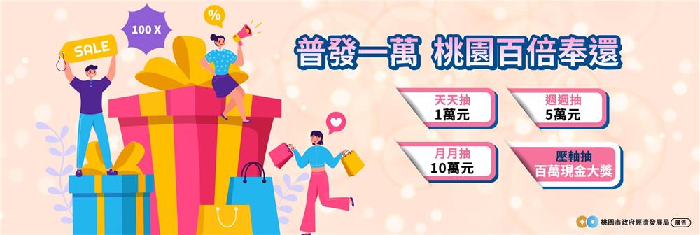 普發一萬桃園百倍奉還抽百萬現金