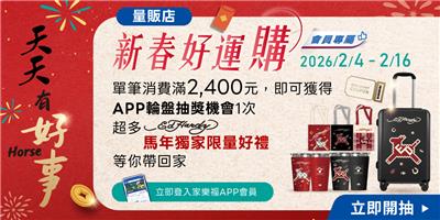 家樂福抽獎天天有好事新春好運購抽Ed Hardy行李箱
